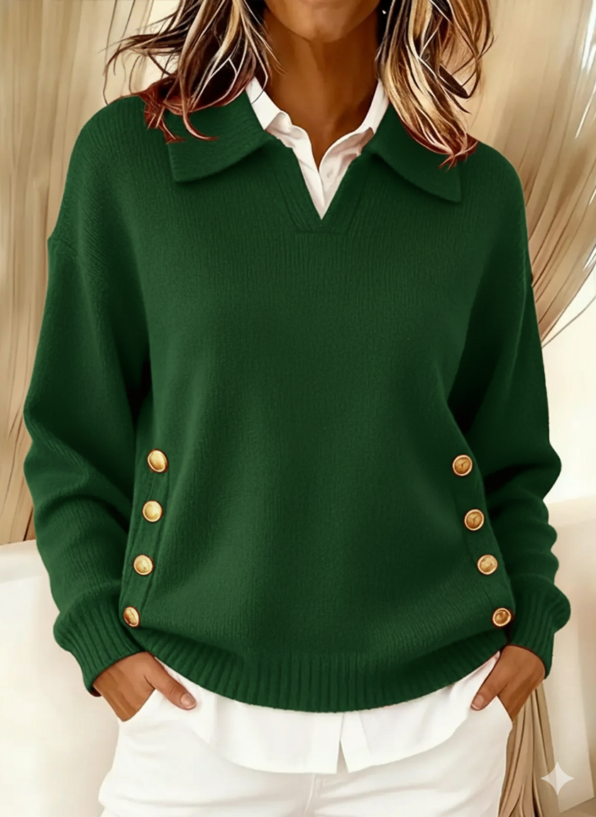 Rita | Camisola com decote em V e gola