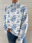 Faith — Camisola de gola subida com padrão floral