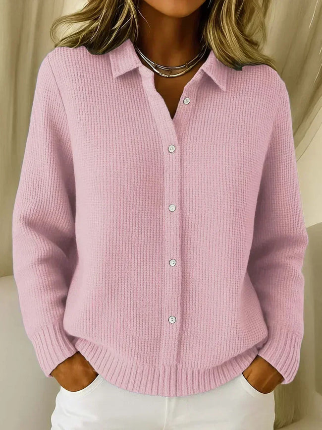 Katrina | Cardigan de malha texturada com botões