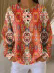 Miriam — Camisola com botões e padrão ornamental