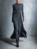 Noémia | Vestido maxi cruzado com nó lateral