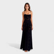 Vestido maxi em renda floral feminino