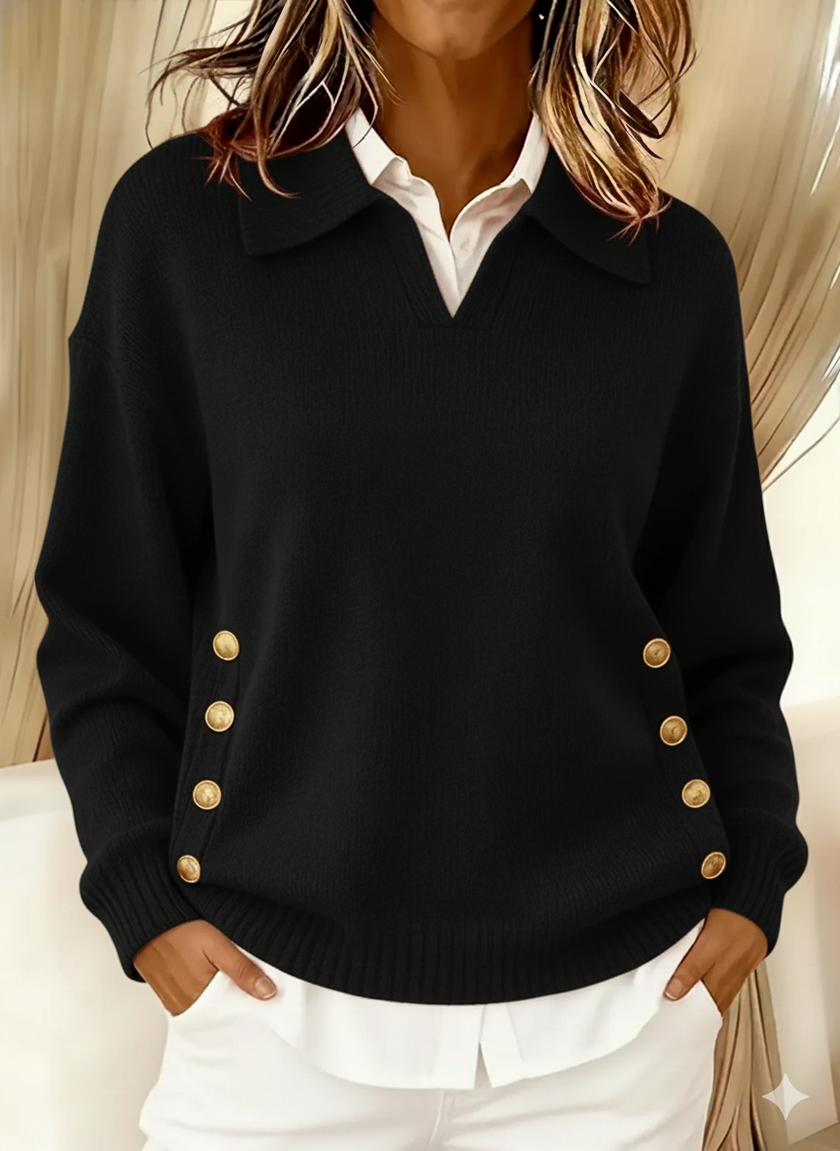 Rita | Camisola com decote em V e gola