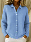 Katrina | Cardigan de malha texturada com botões