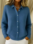 Katrina | Cardigan de malha texturada com botões
