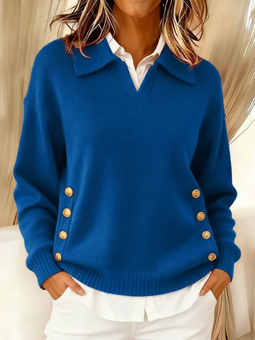 Rita | Camisola com decote em V e gola